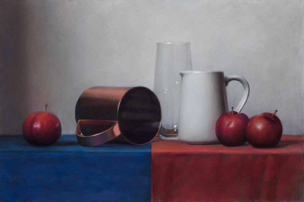 Copper Cup & Red Plums